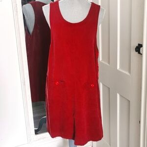 AKS Amy K Su burgundy corduroy jumper. Size Medium. EUC